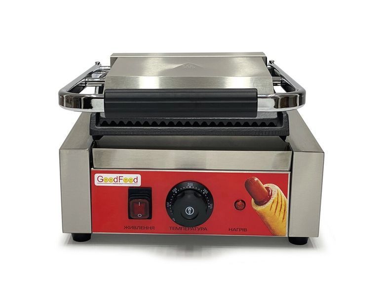 Професійний контактний гриль Panini RED ECG10EA GoodFood (притискний) із пружиною (BE)033254 фото