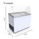 Морозильная витрина для мороженого VENUS 36 VETRINE CURVED ECONOMY Crystal (гнутое стекло, без задних дверей-запасника) (BQ)056362 фото 2