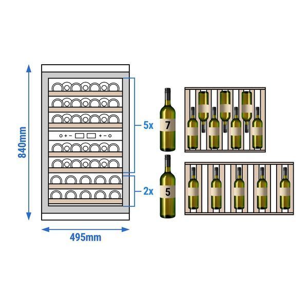 Винный шкаф WKM120S-2N GGM GASTRO (холодильный) 108л (BI)007424 фото