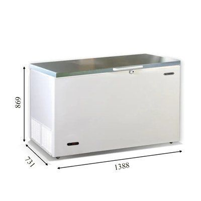 Скриня морозильна IRAKLIS 46 INOX Crystal (417л) кришка нерж (BQ)032668 фото