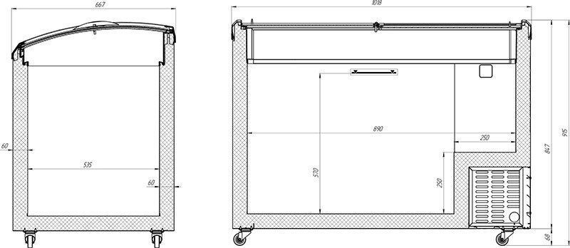Скриня морозильна M300SF+ Juka Freezepoint (гнуте скло) (AK)037006 фото